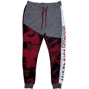 Ecko Unltd Men's Sweatpants Marble Coloblock Panel Stitched Fleece Jogger